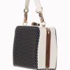 Sac à main vintage NO MERCI blanc et noir à pois blancs de Banned, Londres