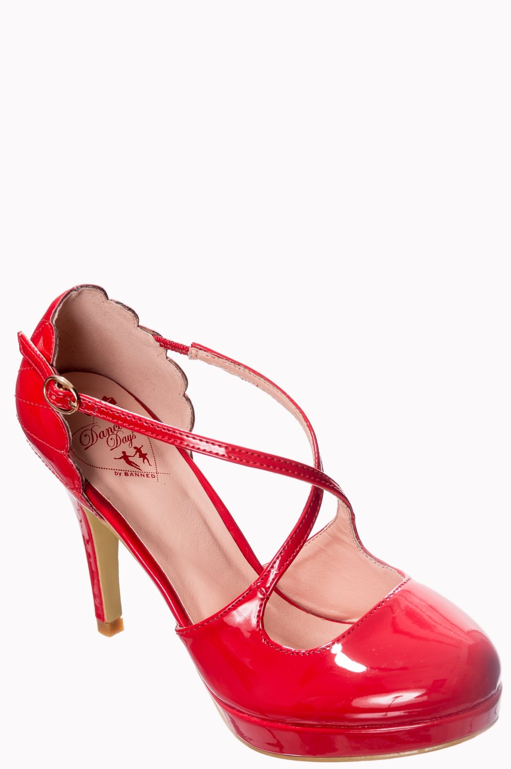 Chaussures  rouges RIVERSIDE RAE, de Banned Londres