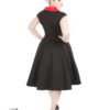 Robe swing noire et rouge 50's Hearts & Roses