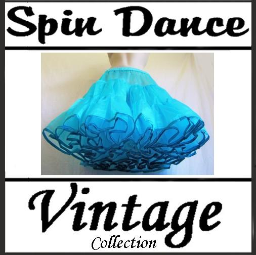 Jupon Spin Dance, organza bleu ciel 55 cm