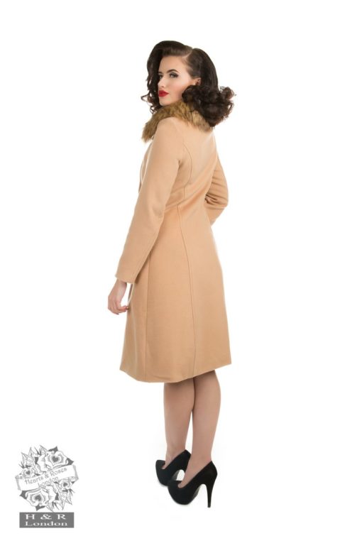 Manteau vintage Chrissette, beige, style années 50, H&R