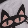 Pochette-sac à main ronde, chat Milo, style bakélite, noir et blanc, ronde, Collectif