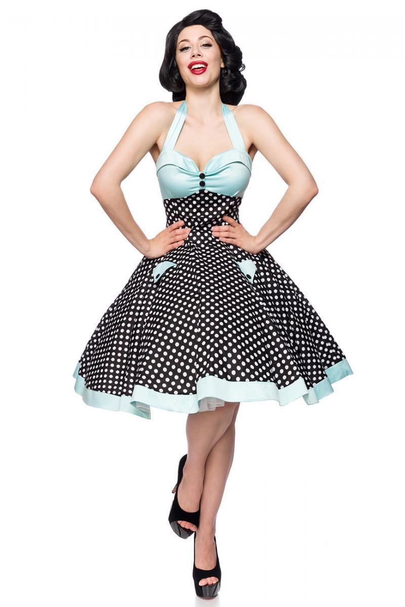 Robe swing style rockabilly, turquoise et