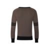 Pull en jersey taupe, style vintage pour homme