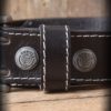 ceinture en cuir noir, épais et solide, largeur 4,5 cm