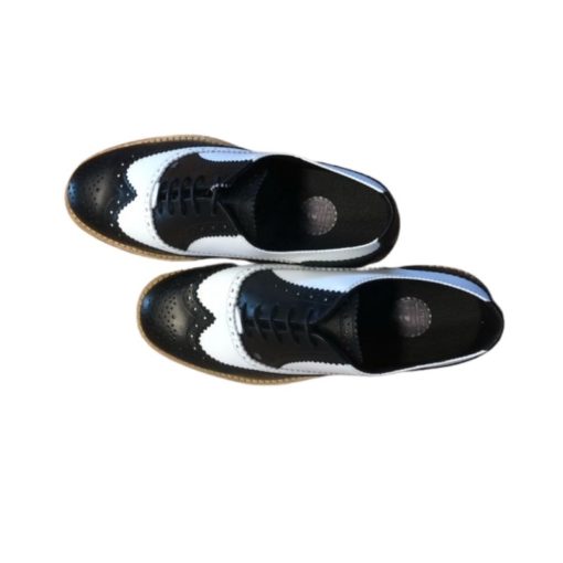 chaussures gatsby noir blanches