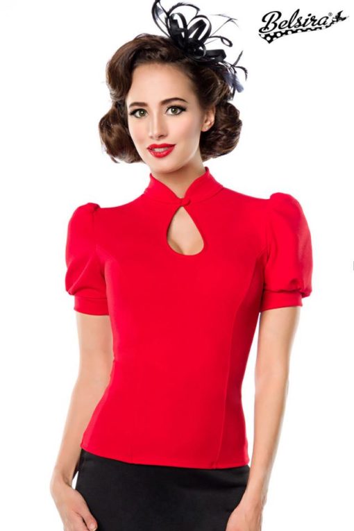 Blouse style 40's, rouge