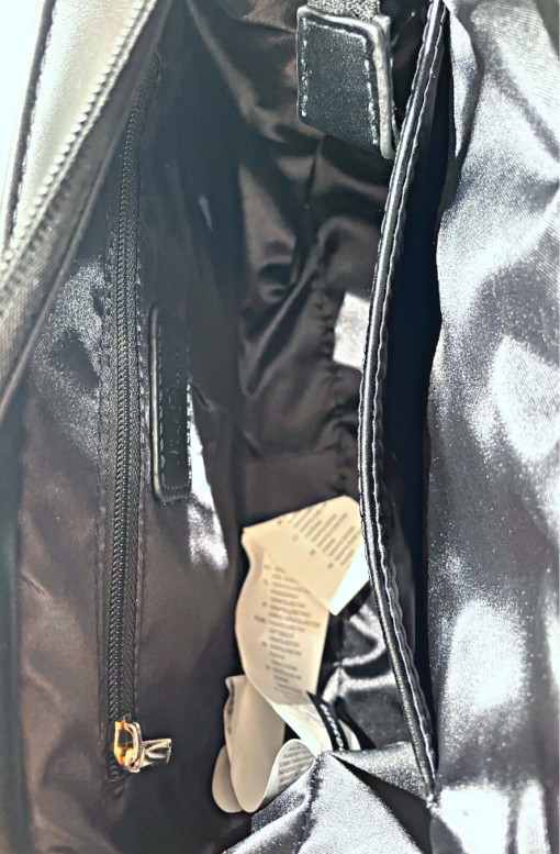 Sac à main style rétro, noir et vernis blanc, Lost Queen – Image 7