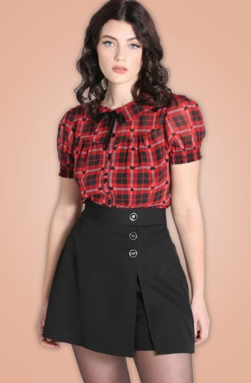 Jupe culotte style vintage, noir, Hell Bunny