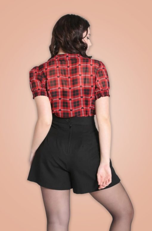 Jupe culotte style vintage, noir, Hell Bunny – Image 2