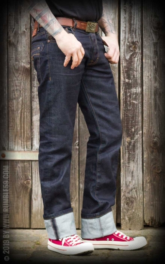 james dean jeans vintage retro coupe droite denim 50s années 50 fifties rumble59