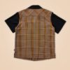 chemise vintage retro vieux old us usa america dinner coupe droite ample large oversize manche courte poche tartan gris moutarde noir chet rock