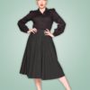 jupe retro vintage swing évasée trapèze cercle gris foncé anthracite 40s 50s fifties fourties années 50 40 classique collectif clothing
