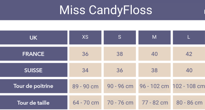 Tailles Miss CandyFloss pull